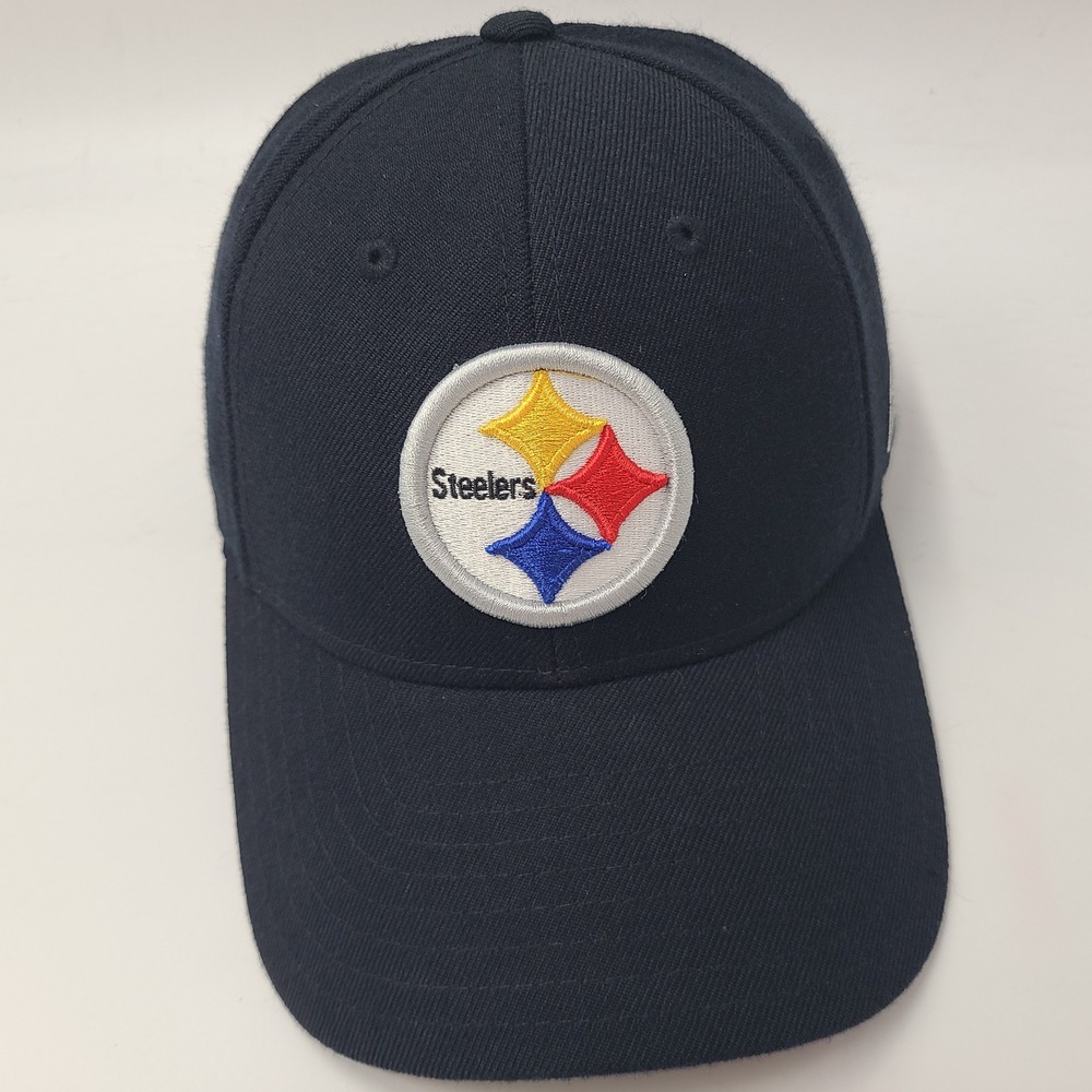 Pittsburgh Steelers Hat Fitted 7 1/8 Reebok Black NFL Football Wool Blend Men